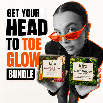 Glow & Hair Care Bundle | Glass Glow Ubtan + Gloss Therapy Hair Mask